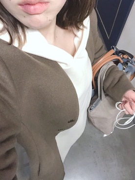 「Aunt Marie's（アントマリーズ）のAUNT MARIE'S バックプリーツフーディーワンピース（ワンピース）」を使った、まさん（レディース・163cm）の冬コーディネート