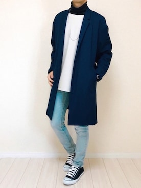 「CONVERSE（コンバース）のALL STAR HI（スニーカー）」を使った、Kさん（メンズ・168cm）の春コーディネート