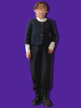 「Rewde（ルゥデ）のアイテム（ジャケット/アウター）」を使った、nanaさん（レディース・153cm）の春コーディネート