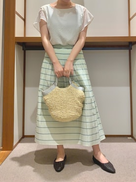 「リバーシブル」｜「アイテム（バレエシューズ）」を使った、ayanoさん（レディース・161cm）の春コーディネート