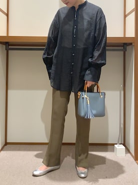 「スリット」｜「アイテム（バレエシューズ）」を使った、ayanoさん（レディース・161cm）の夏コーディネート