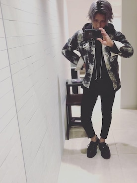 「WVM（ダブルヴイエム）のアイテム（ジャケット/アウター）」を使った、うしまるさん（メンズ・172cm）の秋コーディネート