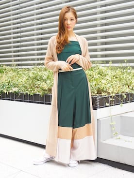 「ロングカーディガン」｜ECLINさん（レディース・157cm）の夏コーディネート