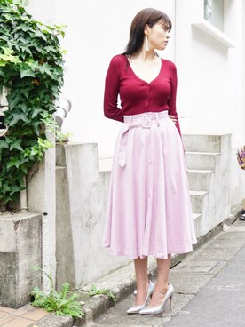 「ECLIN（エクラン）のアイテム」を使った、ECLINさん（レディース・160cm）の夏コーディネート