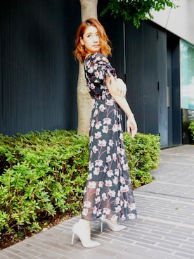 「ECLIN（エクラン）のアイテム」を使った、ECLINさん（レディース・160cm）の夏コーディネート