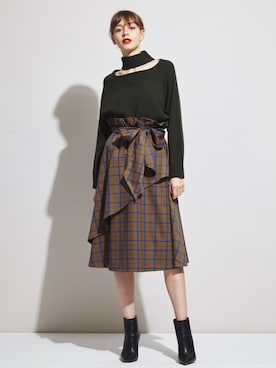 「ECLIN（エクラン）のアイテム」を使った、ECLINさん（レディース・174cm）の夏コーディネート