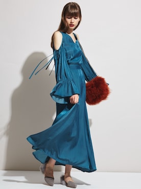 「ECLIN（エクラン）のアイテム」を使った、ECLINさん（レディース・174cm）の夏コーディネート