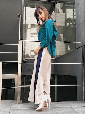 「ECLIN（エクラン）のアイテム」を使った、ECLINさん（レディース・160cm）の秋コーディネート