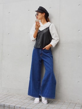 「ECLIN（エクラン）のアイテム」を使った、ECLINさん（レディース・160cm）の秋コーディネート