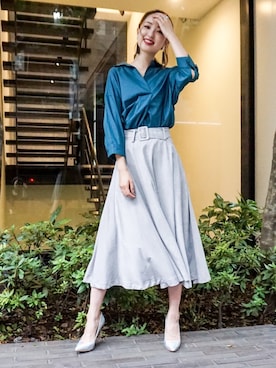 「ECLIN（エクラン）のアイテム」を使った、ECLINさん（レディース・160cm）の秋コーディネート