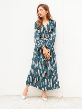 「ECLIN（エクラン）のアイテム（ワンピース）」を使った、ECLINさん（レディース・160cm）の秋コーディネート