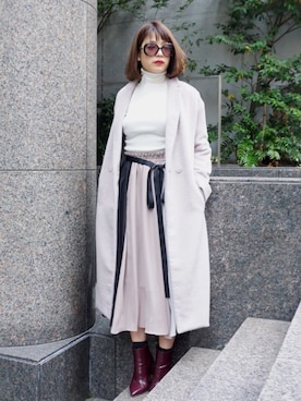 「ECLIN（エクラン）のアイテム」を使った、ECLINさん（レディース・166cm）の秋コーディネート