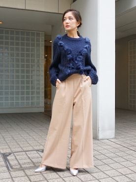 「ECLIN（エクラン）のアイテム」を使った、ECLINさん（レディース・158cm）の秋コーディネート