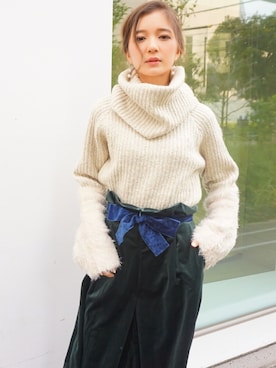 「ECLIN（エクラン）のアイテム」を使った、ECLINさん（レディース・160cm）の秋コーディネート