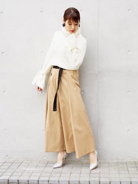 「ECLIN（エクラン）のアイテム」を使った、ECLINさん（レディース・166cm）の冬コーディネート