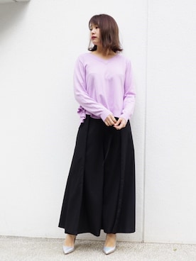 「ECLIN（エクラン）のアイテム」を使った、ECLINさん（レディース・166cm）の冬コーディネート
