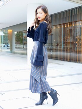 「ECLIN（エクラン）のアイテム」を使った、ECLINさん（レディース・158cm）の冬コーディネート