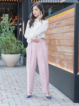 「ECLIN（エクラン）のアイテム」を使った、ECLINさん（レディース・158cm）の冬コーディネート