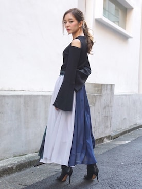 「ECLIN（エクラン）のアイテム」を使った、ECLINさん（レディース・158cm）の冬コーディネート