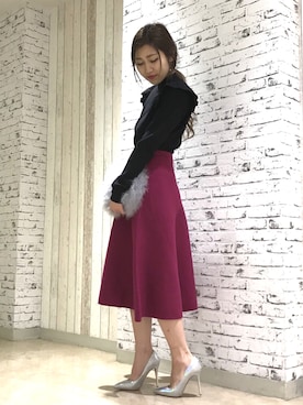 「ECLIN（エクラン）のアイテム」を使った、ECLINさん（レディース・158cm）の冬コーディネート