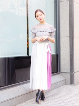 「ECLIN（エクラン）のアイテム」を使った、ECLINさん（レディース・158cm）の冬コーディネート