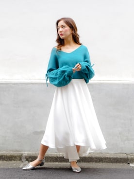 「ECLIN（エクラン）のアイテム」を使った、ECLINさん（レディース・158cm）の冬コーディネート