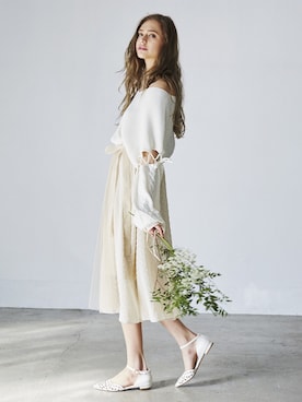 「ECLIN（エクラン）のアイテム」を使った、ECLINさん（レディース・172cm）の冬コーディネート