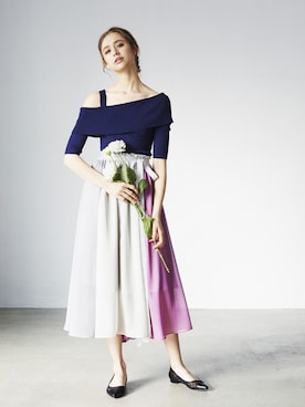 「ECLIN（エクラン）のアイテム」を使った、ECLINさん（レディース・172cm）の冬コーディネート