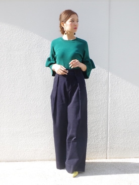 「ECLIN（エクラン）のアイテム」を使った、ECLINさん（レディース・158cm）の春コーディネート