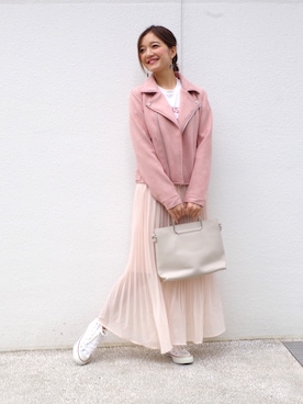 「ECLIN（エクラン）のアイテム」を使った、ECLINさん（レディース・158cm）の春コーディネート