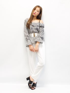 「ECLIN（エクラン）のアイテム」を使った、ECLINさん（レディース・158cm）の春コーディネート