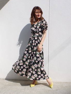 「ECLIN（エクラン）のアイテム」を使った、ECLINさん（レディース・165cm）の春コーディネート