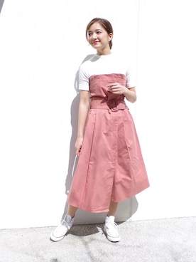 「ECLIN（エクラン）のアイテム」を使った、ECLINさん（レディース・158cm）の春コーディネート