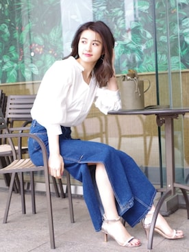 「ECLIN（エクラン）のアイテム」を使った、ECLINさん（レディース・165cm）の春コーディネート