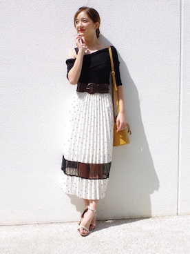 「ECLIN（エクラン）のアイテム」を使った、ECLINさん（レディース・158cm）の春コーディネート