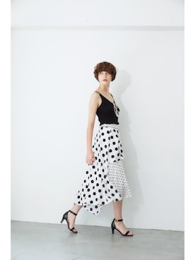 「アイテム（スカート）」を使った、ECLINさん（レディース・175cm）の春コーディネート