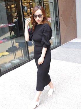 「肌見せ」｜「アイテム（ワンピース/ドレス）」を使った、ECLINさん（レディース・153cm）の春コーディネート