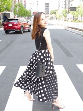 「ECLIN（エクラン）のアイテム」を使った、ECLINさん（レディース・153cm）の春コーディネート