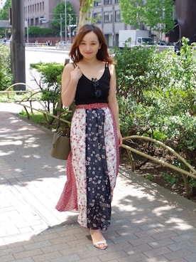 「ECLIN（エクラン）のアイテム」を使った、ECLINさん（レディース・153cm）の春コーディネート