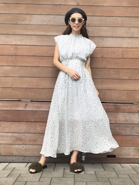 「ECLIN（エクラン）のアイテム」を使った、ECLINさん（レディース・166cm）の夏コーディネート