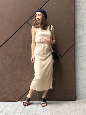 「ECLIN（エクラン）のアイテム」を使った、ECLINさん（レディース・158cm）の夏コーディネート