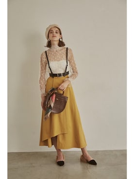 「アイテム（スカート）」を使った、ECLINさん（レディース・175cm）の夏コーディネート