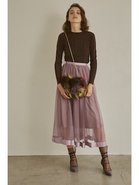 「アイテム（スカート）」を使った、ECLINさん（レディース・175cm）の夏コーディネート