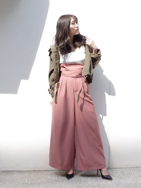 「ECLIN（エクラン）のアイテム」を使った、ECLINさん（レディース・158cm）の夏コーディネート