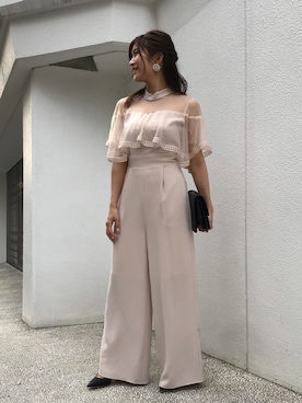 「ECLIN（エクラン）のアイテム（オールインワン・サロペット）」を使った、ECLINさん（レディース・153cm）の秋コーディネート