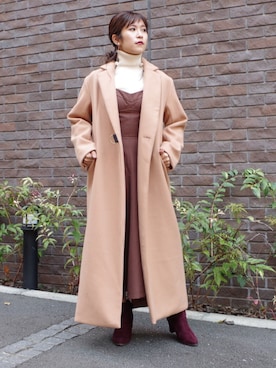 「ECLIN（エクラン）のアイテム」を使った、ECLINさん（レディース・153cm）の秋コーディネート