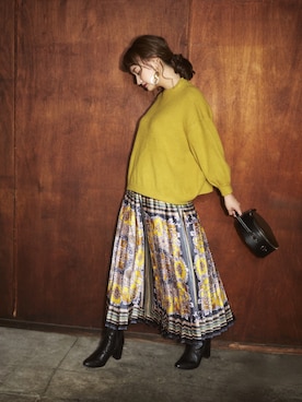 「ECLIN（エクラン）のアイテム」を使った、ECLINさん（レディース・160cm）の秋コーディネート