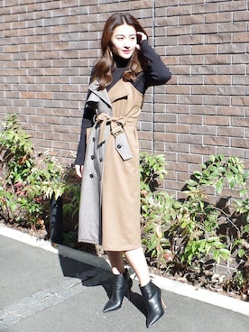 「ECLIN（エクラン）のアイテム」を使った、ECLINさん（レディース・160cm）の秋コーディネート