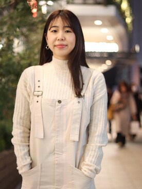 「cepo（セポ）のアイテム（オールインワン・サロペット）」を使った、cocoさん（レディース・158cm）の春コーディネート