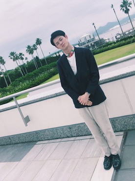 「おばショット」｜せんたーわけおさん（メンズ・175cm）の夏コーディネート